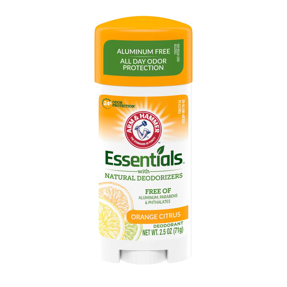 ARM & HAMMER front packaging showing crisp orange citrus and benefits