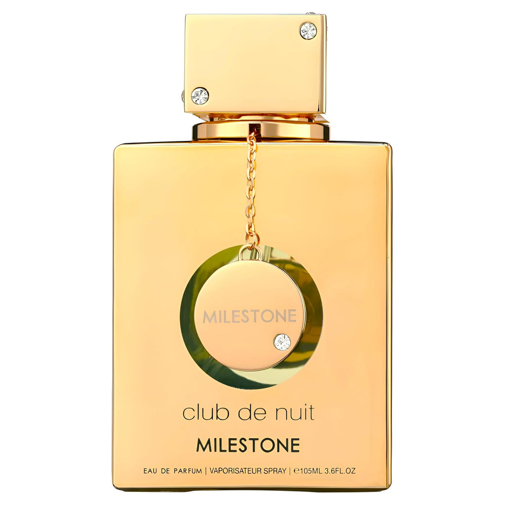 Armaf Milestone front bottle view showing elegant design and immediate appeal