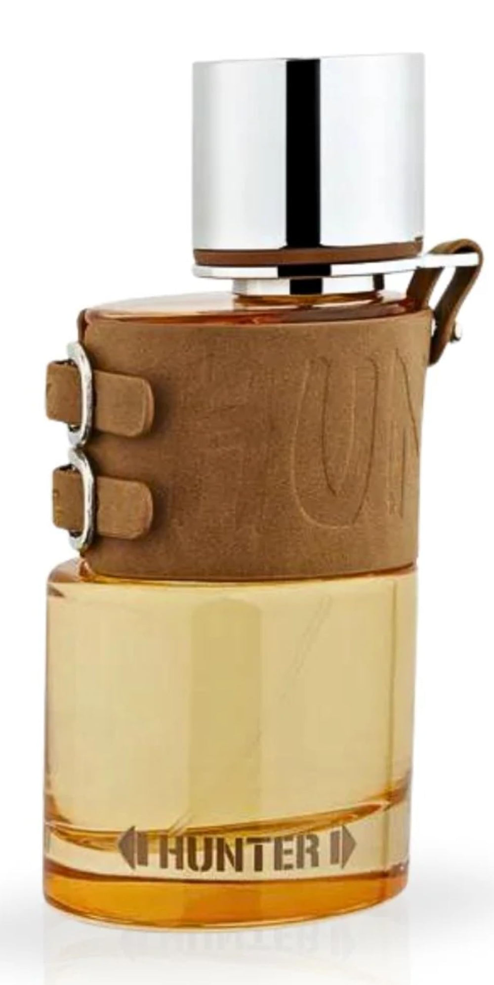 Armaf Hunter bottle front view showing label and elegant glass finish for confident wear