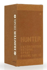Armaf Hunter next to a hand for scale showing the 3.4 oz bottle and travel-friendly size