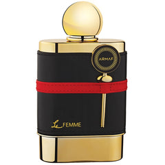 Armaf Le Femme front bottle showing elegant label and glass — refined gift-ready presentation