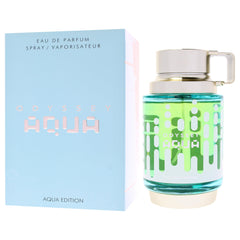 Armaf Odyssey Aqua marine splash detail conveying oceanic coolness benefit