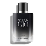 Armani Beauty bottle front packaging showing sleek design and premium finish
