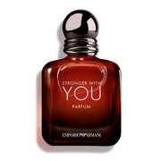 Armani Beauty bottle front view showing sculpted glass and bold design for display