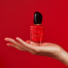 Armani Beauty Si Passione next to ruler for size clarity and gifting convenience