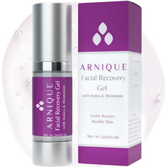 Arnique front packaging showing clear facial arnica gel benefit comfort