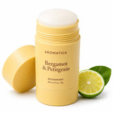AROMATICA front packaging showing stick and branding, highlights natural formula benefit