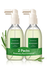 AROMATICA bottle front packaging showing calming rosemary benefits