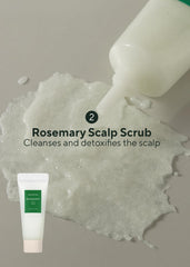 AROMATICA rosemary root enhancer spray misting onto scalp for targeted refresh