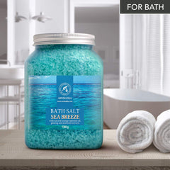 AROMATIKA bath tub with salts dissolving showing calming aromatic soak