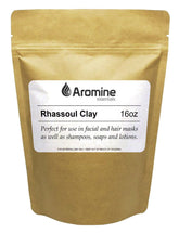 Aromine front packaging 16oz pouch showing natural ghassoul clay benefits