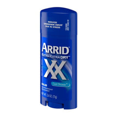 Close-up of Arrid solid texture demonstrating smooth application benefit