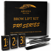 ARYANA NEW YORK kit front packaging showing professional, vegan brow lamination benefits
