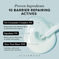 Asterwood milky serum texture on hand showing lightweight hydration