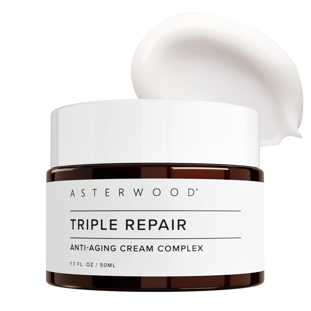 Asterwood jar front view showing brand and restorative night cream benefit