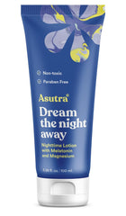 ASUTRA front bottle view showing label and sleep lotion benefits