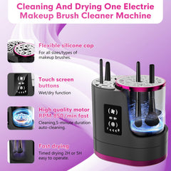 ATIDIE hand placing brush into collar demonstrating easy one‑touch operation benefit