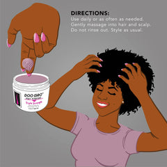 Atlas Doo Gro used while styling hair to improve manageability and reduce frizz