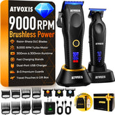 ATVOXIS front view of clipper set showing kit and pouch for professional convenience