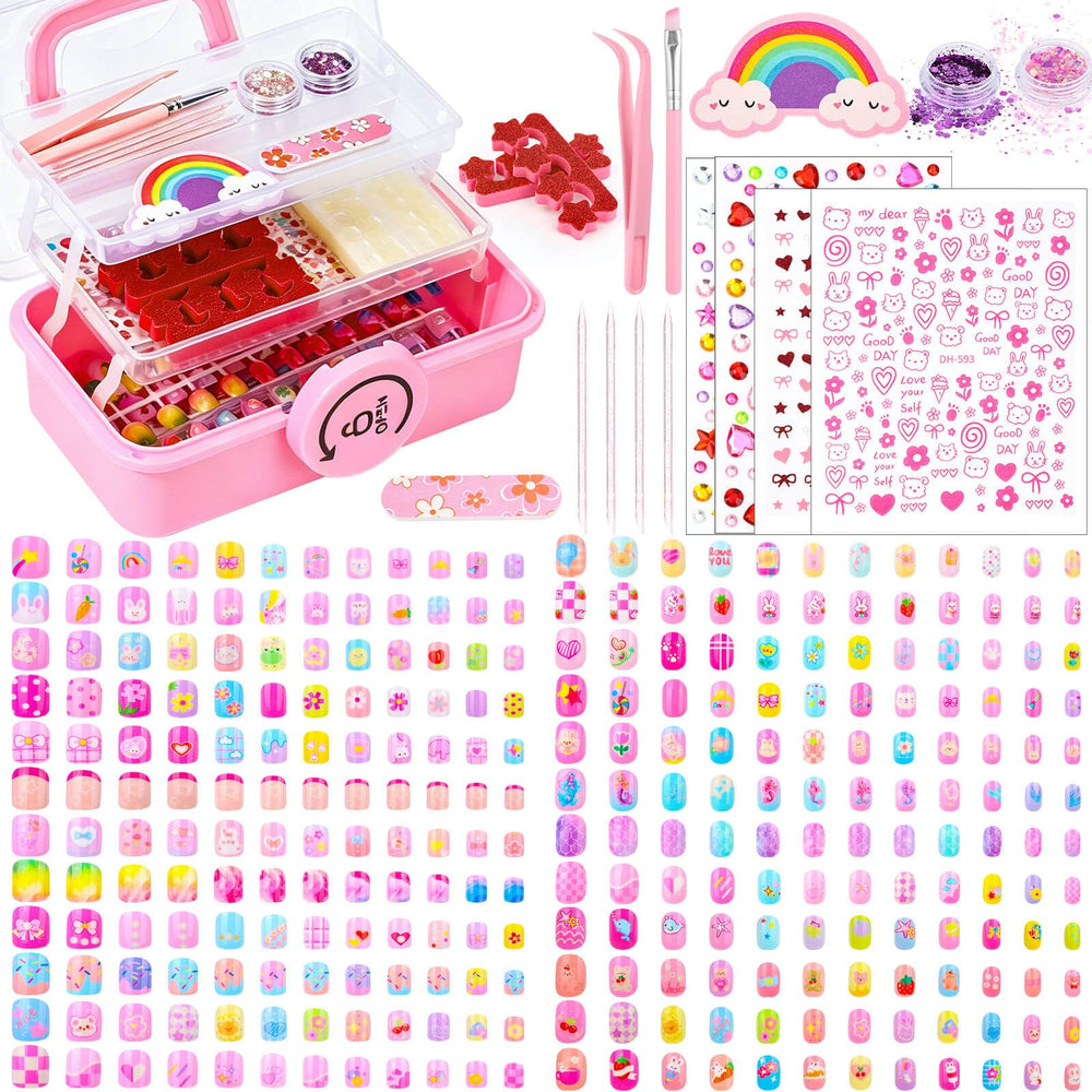 Audab front packaging showing colorful nail designs and kit contents for gifting