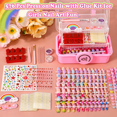 Audab three-layer case open organizing nails and tools for easy travel
