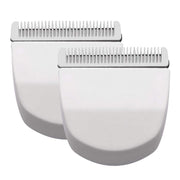 Audoc white replacement blades front view showing snap-on design and easy fit benefit