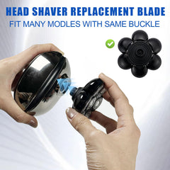 Audoc replacement head next to coin showing compact size and easy handling