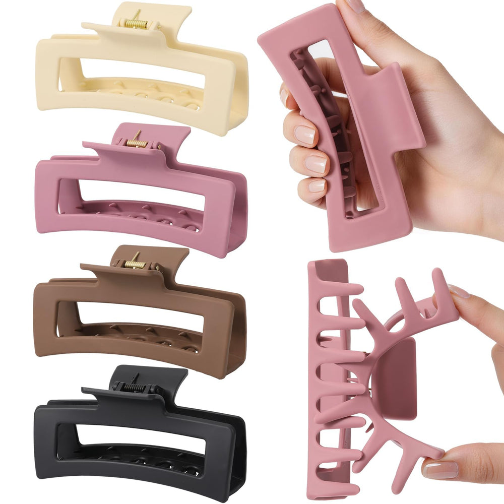 Auseibeely front packaging showing four silicone cloud claw clips and durable design benefit