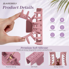 Auseibeely clip in use securing a high ponytail for reliable all-day hold benefit
