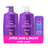 Aussie bundle front packaging showing shampoo conditioner and treatment benefits