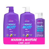 Aussie front packaging trio showing full-sized bottles and citrus floral scent benefit