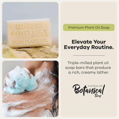 Australian Botanical Soap bar close-up texture highlighting smooth, dense triple-milled surface for longevity