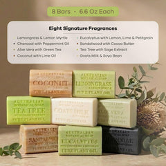 Australian Botanical Soap close-up texture highlighting triple-milled density and durability