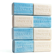 Australian Botanical Soap front-packaging duo showing both bar types and convenience