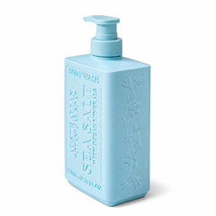 Australian Botanical Soap front packaging showing large pump and ocean-inspired label for convenience