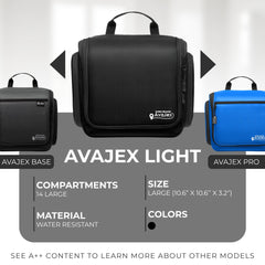 avajex hanging open with all compartments visible for fast access and organization