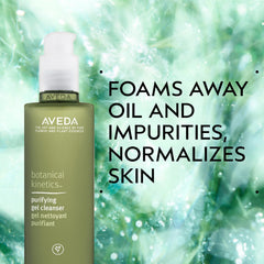 AVEDA dispensing foam from pump demonstrating light lather for gentle cleansing benefit