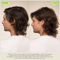 AVEDA conditioner being applied to wet hair for smoother, stronger strands