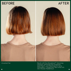 Back of Aveda brush showing ventilation drain hole to speed drying and reduce water pooling