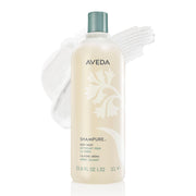 AVEDA Shampure front bottle showing product label and size benefit of clear branding