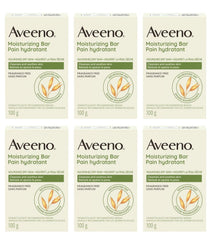 Aveeno front packaging showing six bars and value pack benefit