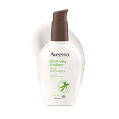 Aveeno front packaging showing bottle and SPF benefit
