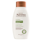 Aveeno bottle front packaging showing product and hydrating benefit
