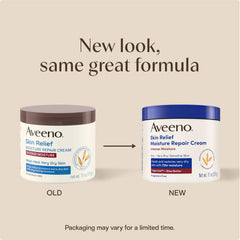 Aveeno cream texture close-up demonstrating rich, non-greasy consistency