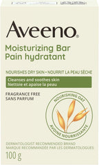 Aveeno single bar close-up texture highlighting gentle colloidal oat