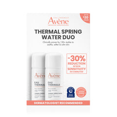 Avène thermal spring water front spray showing sleek can and calm benefit
