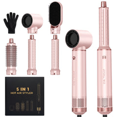 AVENHO front view of 5-in-1 styler showing handle and attachment port, versatile styling