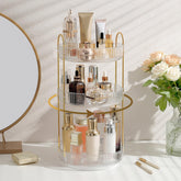 Aveniee clear three-tier front view showing neat product arrangement and easy access