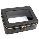 Aveniee front view of black pouch showing neat design and visibility benefit