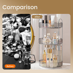 Aveniee size comparison with perfume bottle illustrating space-saving
